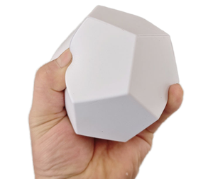 Balle anti-stress ronde à 12 faces avec logo personnalisé, en mousse PU lavable, douce, pour l'exercice, l'éducation et la maison - Product Image 1