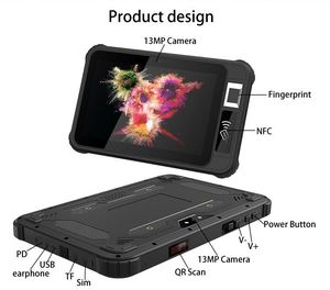 New 4G Dual <span class=keywords><strong>Sim</strong></span> <span class=keywords><strong>Android</strong></span> gồ ghề máy tính bảng xe tải Rugged GPS NFC RFID cầm tay IP67 máy tính bảng PC kinh doanh USB Loại C 64GB Quad Core MTK - Product Image 3