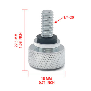 Vis à siège moletée en acier inoxydable pour remplacement du couvercle de siège arrière de moto, pièce de réparation JXSS099 - Product Image 3