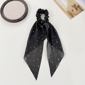 HZO-26015 – Nouveaux Chouchous Tendance en Ruban, Élastiques à <span class=keywords><strong>Cheveux</strong></span> Unis avec Perles <span class=keywords><strong>pour</strong></span> Femmes - Product Image 6