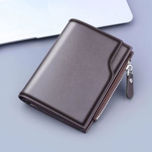 1pc Stylish Short <b>Wallet</b> Casual Business PU Leather Card Holder Multiple Card Slots <b>Coin</b> Pocket Softback Perfect Gift for <b>Men</b> - Product Image 1