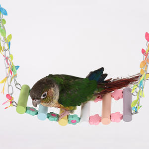 Macaron perroquet jouets balançoire oiseau jouets mignon mâcher oiseau jouets oiseaux Cages accessoires - Product Image 4
