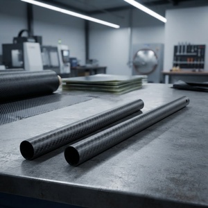 Tubos de Fibra de Carbono Enrollados en Rollo con Acabado Tejido de 1000 mm, Personalizados y Directos de Fábrica - Product Image 1