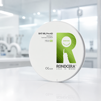 Bloc de zircone multicouche Rondcera 11 couches pour abutment d'implant personnalisé 800MPa 1300MPa SHT-ML Pro 4D