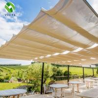 Voile d'ombrage pare-soleil pour jardin, pergola, filets d'ombrage, abri de voiture, auvent rétractable, auvent télescopique coulissant pour piscine