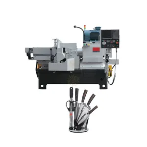 CNC 4-axis knife manufacture machinery stainless steel knife surface grinding production line metal kitchen knife making machine