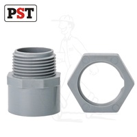Adaptateur mâle en plastique certifié ETL avec écrou de blocage et surface lisse pour raccordement de tuyaux en PVC