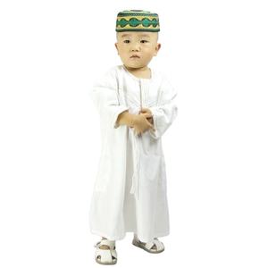 Tenue islamique traditionnelle musulmane de Dubaï : robe à col rond en cachemire pour garçons de 1 à 6 ans - Product Image 1