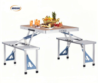 Ensemble de table de camping pliable multifonctionnelle de haute qualité pour l'extérieur, chaise pliante en métal pour mariage, fête, pique-nique, utilisation en extérieur