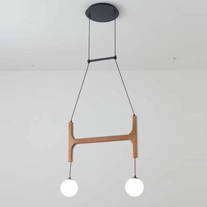 French Style Vintage Loft Chandelier Solid Wood Round <b>LED</b> Pendant <b>Light</b> For Living Room Dining Room Modern Design - Product Image 3