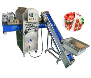 Demi-machine automatique de découpe de chou nappa/demi-machine de découpe de fruits et légumes/demi-coupe d'oignon avec convoyeur de type V