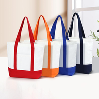 Sac fourre-tout en toile personnalisable avec logo imprimé sur mesure, motif lettres, bandoulière réutilisable, sac de shopping pour usage quotidien