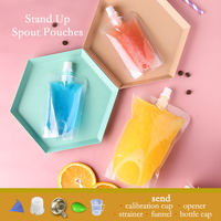 Pochette en plastique transparente à bec verseur pour aliments pour bébés, emballage de boissons, sac à bec verseur