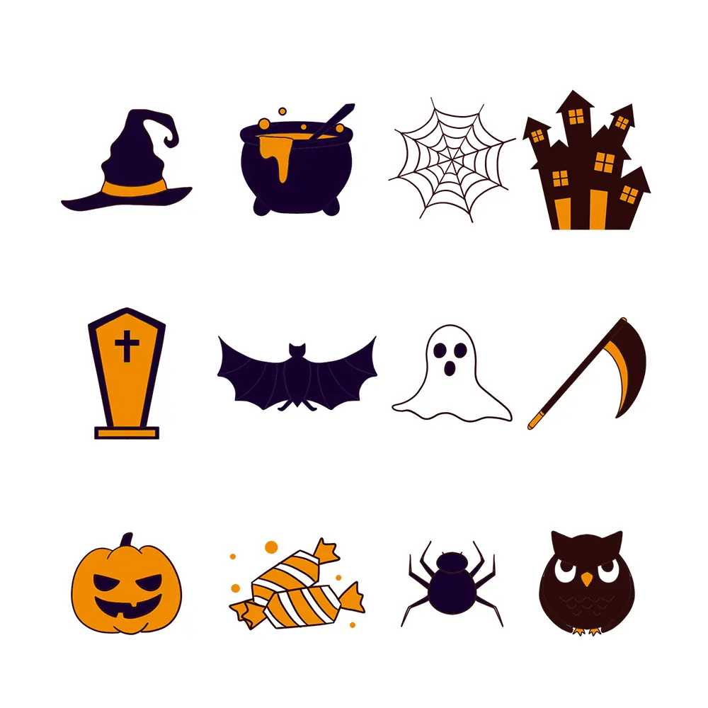 2022 Scary Bats Pumpkin Ghost Festival Creative Funny Halloween Sticker For Party Decoration