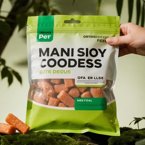 Tùy chỉnh nắp kéo <span class=keywords><strong>Ziplock</strong></span> Ba bên niêm phong túi phẳng Pouch với eruo lỗ yin-yang túi cho thức ăn vật nuôi túi nhựa - Product Image 2