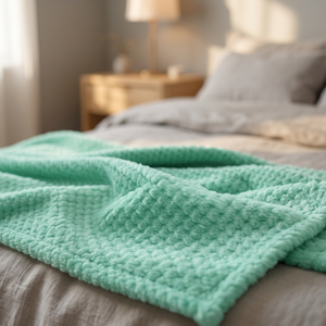 Couverture en tissu microfibre sherpa personnalisée, style américain, matelassée, motif uni, antibactérienne, pour l'été - Product Image 3