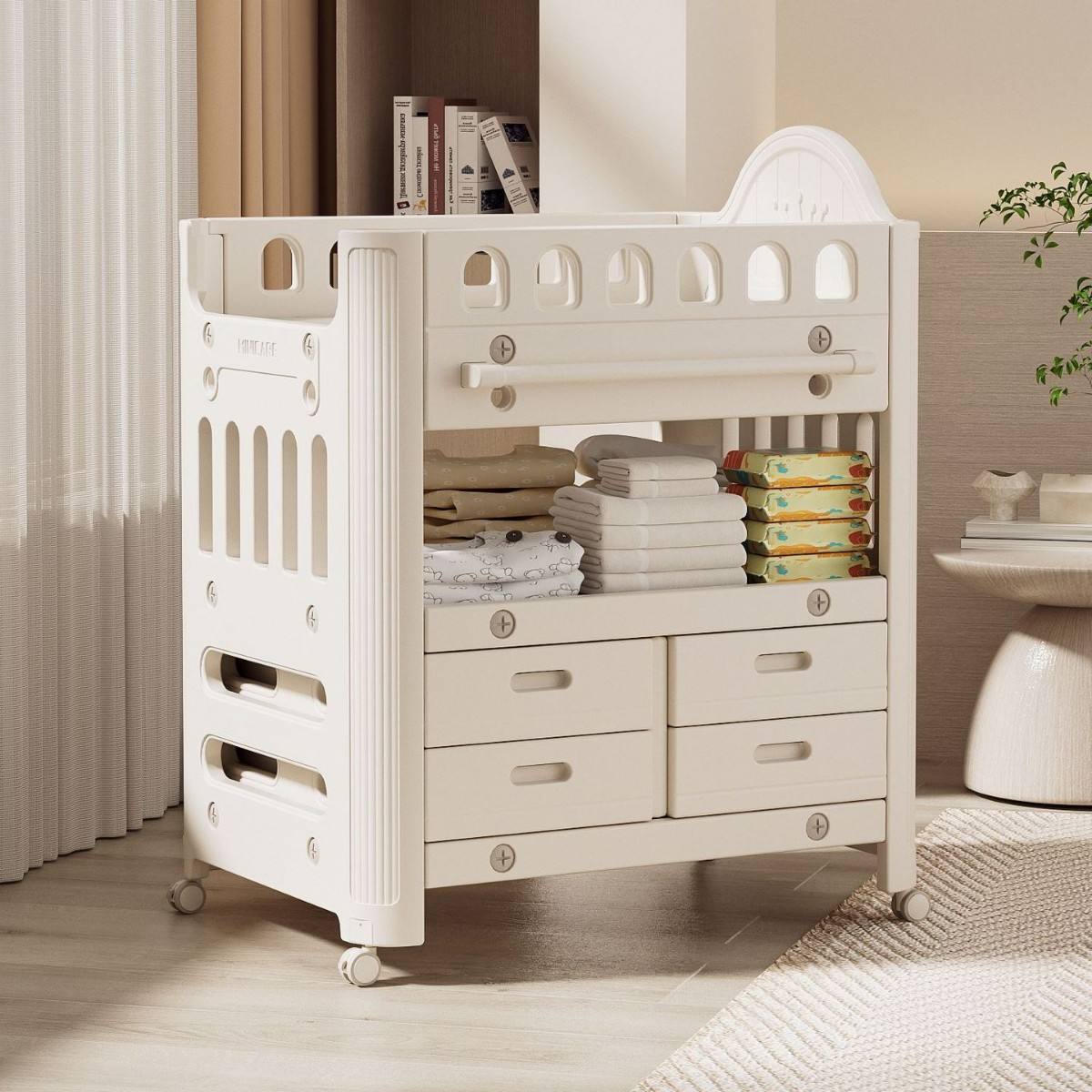 Table d'allaitement + 8 tiroirs