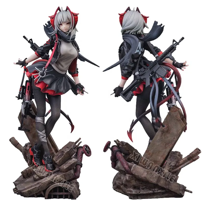 28cm Arknights W Anime Game Figure Arknights Ch'en Action Figure Arknights Amiya Rabbit Ears Figurine Collection Model Doll Toys