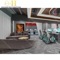 Solusi Desain Interior Furnitur Kustom untuk Pusat Permainan Internet Cafe Furnitur Gaming Modern dengan Lampu LED