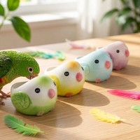 Bol à nourriture et à eau créatif en céramique en forme de perroquet pour petits animaux de compagnie
