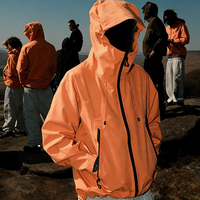 Veste Softshell d'extérieur personnalisée OEM, résistante à l'eau, imperméable, coupe-vent, pour la randonnée, le snowboard, en nylon Ripstop, coupe-vent pour homme