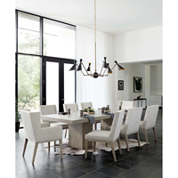 Meubles de salle à manger italiens traditionnels, table à manger extensible en chêne massif pour 6 à 8 personnes, restaurant, hôtel