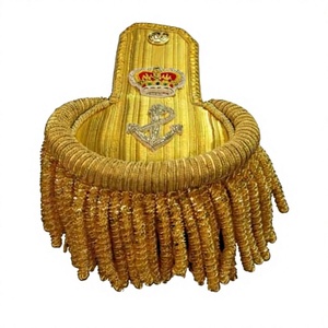 Épaulettes brodées de haute qualité à coudre, motif lune bleue et argentée, style classique THREEATONE ENTERPRISES (Modèle TE-1811) - Product Image 2