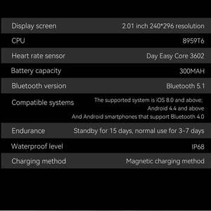 ZW66 Smart Watch 2.01-Inch Square Screen Waterproof Heart Rate Blood Pressure 100+ Sports Modes Android IOS Smart Watch - Product Image 6