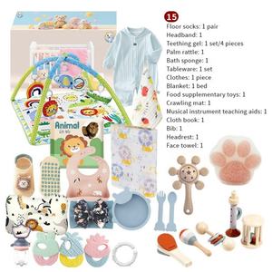 Set de Regalo para Bebé de Tela de Algodón Ecológica DIY, Recuerdo para Baby Shower, Baberos, Calcetines, Sonajero, 0-12 Meses, Niña o Niño - Product Image 5