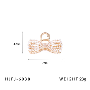 Accessori per capelli con fiore di perla di ZOYU per capelli moda 7cm dolce stile carino in metallo per capelli per Wome e ragazze - Product Image 4