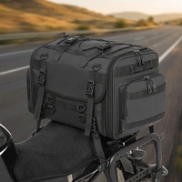 Sacoche arrière extensible pour moto, sacoche de queue étanche en PVC, ajustement universel, grande capacité, bagage de tourisme pour longs trajets