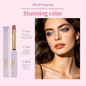 Bester bunter schimmernder veganer Make-up-Lidschattenstift mit Glitzer, glitzernder Einzel-Creme-Kosmetik-Lidschattenstift für verführerische Augen - Product Image 5