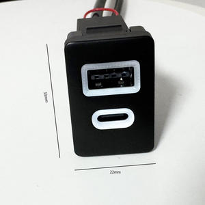 WH doble USB PD enchufe coche cargador rápido carga rápida teléfono adaptador de carga para TOYOTA Outlander <span class=keywords><strong>Eclipse</strong></span> Cross L200 Triton - Product Image 1