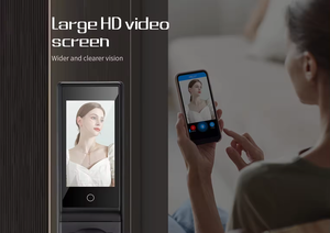 Qleung nuovo arrivo 3D faccia Cerradura digitale porta di gatto occhio Tuya con codice di videochiamata impronte digitali serrature intelligenti - Product Image 5