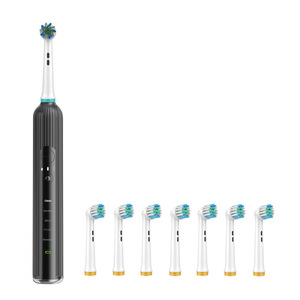 Brosse à dents électrique sonique rechargeable, étanche IPX7, charge inductive, batterie 800-1200 mAh, portable avec 6 têtes de brosse - Product Image 3