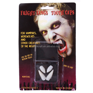 Logo personalizzato di Halloween in plastica con denti di vampiro per festa Horror di Halloween zanne luminose per denti di vampiro giocattoli divertenti - Product Image 6
