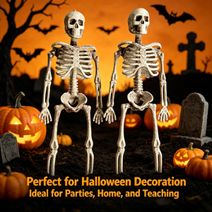 Mini Scheletro in Plastica per Decorazioni <span class=keywords><strong>di</strong></span> <span class=keywords><strong>Halloween</strong></span>, Modello Realistico <span class=keywords><strong>di</strong></span> Teschio <span class=keywords><strong>da</strong></span> 15cm per Appendere, Decorazioni per Feste, Accessori Didattici - Product Image 6