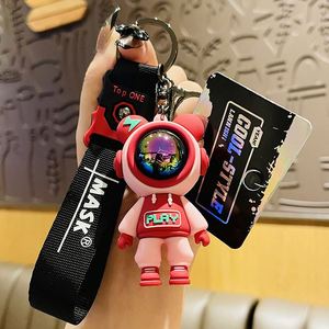Cute Cartoon Astronaut Bear Doll Keychain Fashion Bag Pendant Car Pendant Couple Gift <b>Accessories</b> - Product Image 5