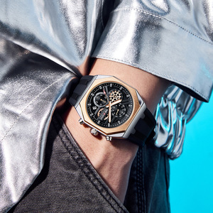 นาฬิกาข้อมือผู้ชาย AOCASDIY A6095 รุ่นใหม่ Citizen ทรงสี่เหลี่ยม สายซิลิโคน กันน้ำ เรืองแสง ฟังก์ชั่นหลากหลาย หน้าปัดสามวง ตัวเรือนหกเข็ม ควอตซ์ - Product Image 6