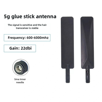 Antenne ultra large bande 5G NR à gain élevé 600-6000MHz pour connecteur mâle SMA LTE vertical WIFI canard en caoutchouc pliable