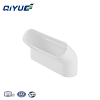 Accessoires pour conduits plats en plastique, coude de raccordement au sol, raccords de conduits d'air plats, connecteur plat pour système de ventilation centralisée domestique CVC
