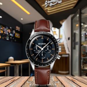 High Quality Luxury <b>Men's</b> Quartz <b>Watch</b> 304 Stainless Steel Band Custom Logo 5ATM <b>Waterproof</b> Scratch-Resistant Pointer Sapphire - Product Image 1