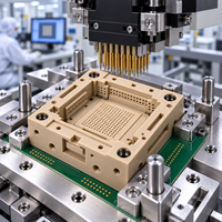 Produits en plastique personnalisés de haute qualité, usinage CNC de précision, plaque de guidage de sonde PEEK BGA avec réseau de micro-trous