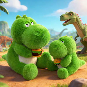 Juguetes de Peluche de Dinosaurios de Diferentes Tamaños, Rellenos de Algodón PP Súper Suave, Regalos de Cumpleaños para Niños, Alivian el Estrés - Product Image 1