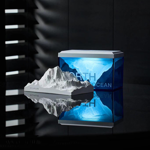 Lampe de chevet pour la décoration d'intérieur Polar Glacier Night Light Aromatherapy Bedside Sleeping Table Lamp with Blue Tooth Speaker - Product Image 6