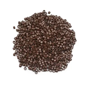1000 pièces 4.0X2.8X2.8mm Micro anneaux liens <span class=keywords><strong>perles</strong></span> armure toile <span class=keywords><strong>sans</strong></span> Silicone pour outils d'extension <span class=keywords><strong>de</strong></span> cheveux - Product Image 4