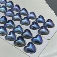 Vente en gros de bijoux fins eau de mer 18*18mm eau salée perles en vrac bleues naturelles Mabe pour la fabrication de bijoux