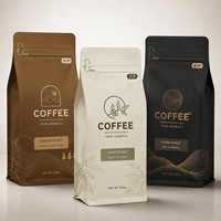 Sachet personnalisé en gros avec valve de dégazage, impression hélio, sachet à café haute barrière avec doublure en aluminium pour torréfacteurs
