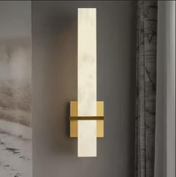 Applique murale LED moderne en marbre, rectangulaire, dorée, trois couleurs, intensité variable, E27, éclairage intérieur pour chambre à coucher, chevet, salon