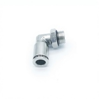 Raccord pneumatique rapide en laiton argenté, filetage mâle 1/4 pouce, diamètre extérieur 8 mm, à connexion rapide pour ligne d'air